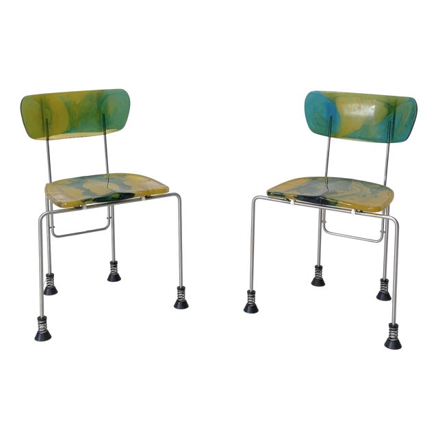 Model 543 Broadway Chairs by Gaetano Pesce for Bernini, 1993, Set of 2 For Sale