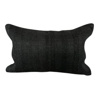 16 x 24 Hemp Pillow Turkish Cushion Natural Black Pillow Cushion Cover For Sale