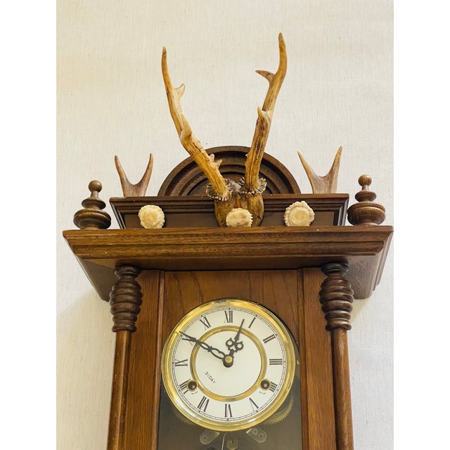 Antique Black Forest Wall Pendulum Clock For Sale In Miami - Image 6 of 6