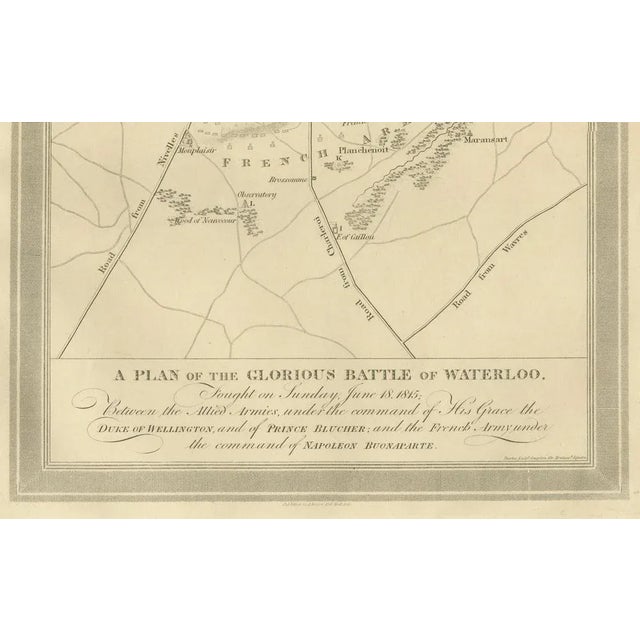 Map of the Glorious Battle of Waterloo, 1816 For Sale - Image 4 of 10