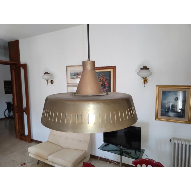 1960s Chandelier by M. Ingrand for Fontana Arte, 1962 For Sale - Image 5 of 14