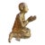 19th Century Burmese Gilded Kneeling Monk For Sale