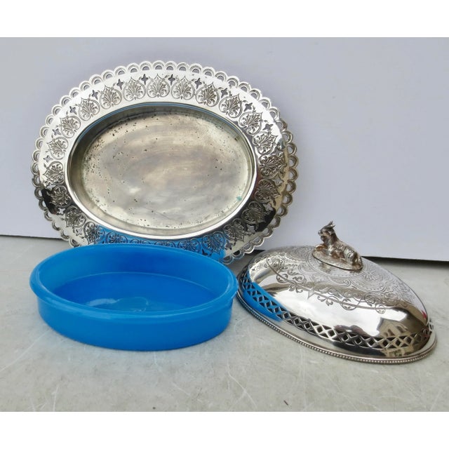 Victorian Butter Server Silver Plate Circa 1850 - Set of 3 For Sale - Image 3 of 6