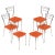 This six chromed-steel and leather chairs were designed in the style of Gaetano Descalzi. This piece is designed in the...