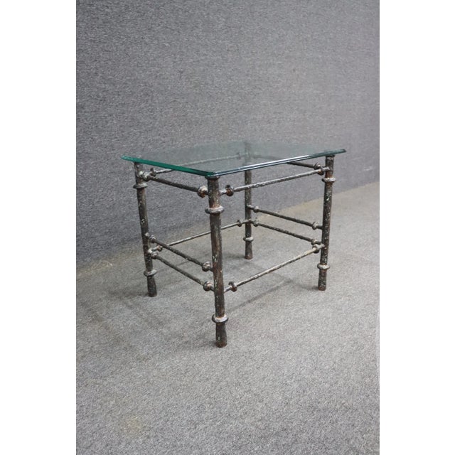 Transitional Bronze Twig Side Table For Sale - Image 3 of 10