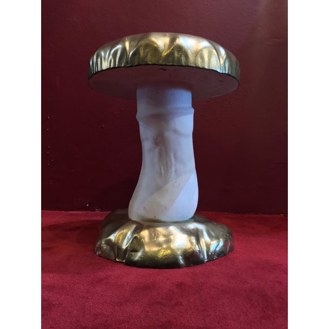 1930s Mushroom Stool Art Deco Cast Iron Hoffman of Pensilvania Seat Chair For Sale - Image 12 of 13