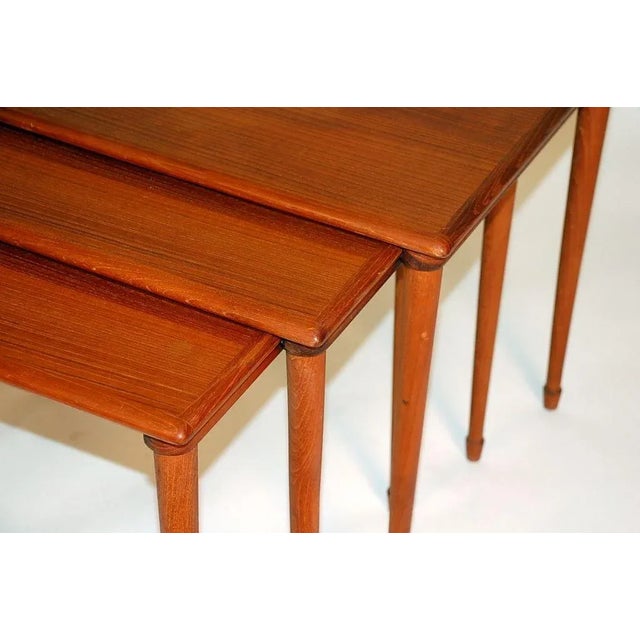 Scandinavian Nesting Tables by Brode Blindheim - Set of 3 For Sale - Image 4 of 7