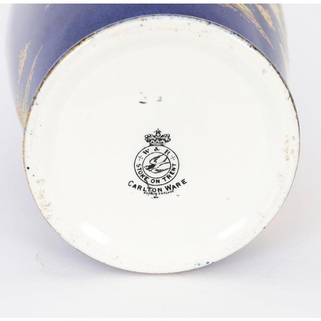 Vintage Cobalt Blue Porcelain Vases from Carlton Ware, 1920s, Set of 2 For Sale - Image 15 of 18