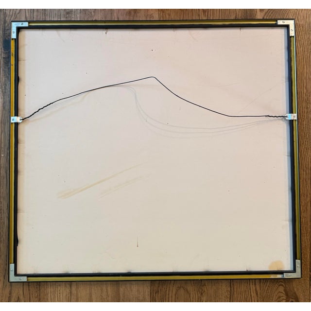 1970s Signed Modernist Penguin Wildlife Graphic Art Framed Monochrome Artwork For Sale In Philadelphia - Image 6 of 6