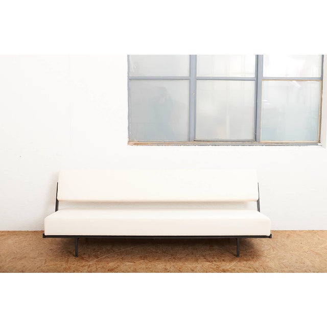 Daybed in Black Lacquered Metal, 1950s For Sale - Image 13 of 14