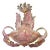 Art Deco Pink Ninfea Murano Glass Chandelier from Barovier, Italy, 1940 For Sale