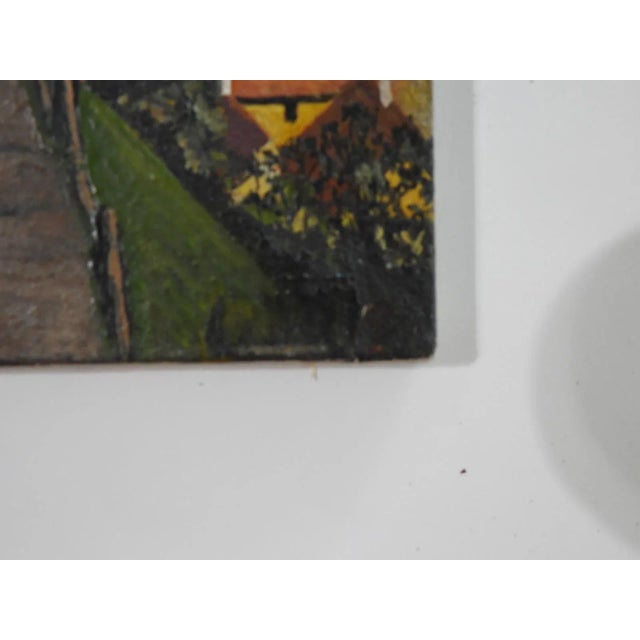 Traditional Early 20th Century Continental School Coastal Castle Cityscape Painting For Sale - Image 3 of 9