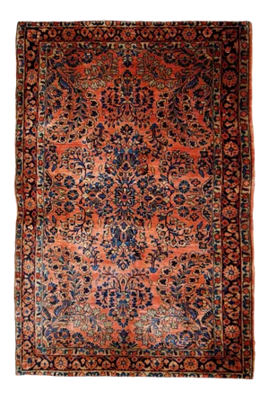 1920s Handmade Antique Persian Sarouk Rug