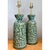 Vintage Mid-Century Modern Green Textured Ceramic Table Lamps - a Pair For Sale - Image 9 of 12