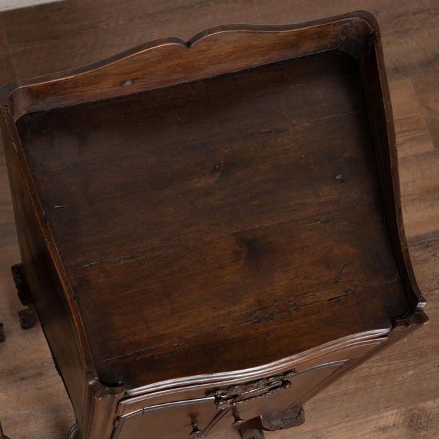 Early 20th Century Pair, Early 20th Century Portuguese Walnut Small Cabinets or Nightstands For Sale - Image 5 of 11