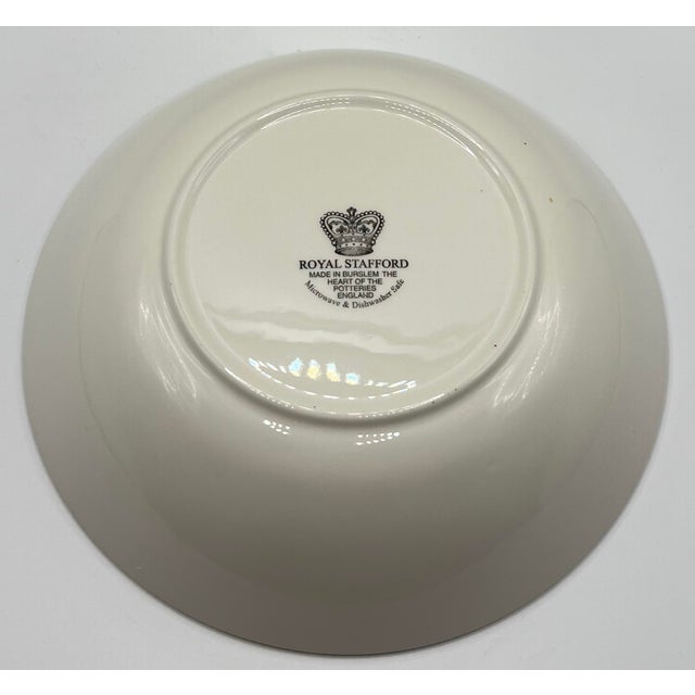 Vintage Royal Stafford Willow BLACK & GOLD 7.5”dia. × 2" tall Bowl. The bowl is perfect, no chips, no cracks, no stains...