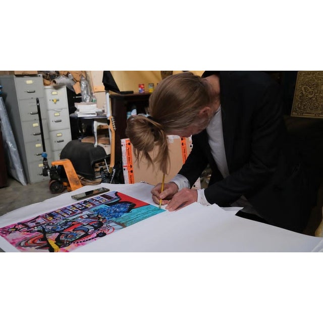 Paul Kostabi, Unable to Fall Into the Dream, 2025, Print For Sale - Image 4 of 5