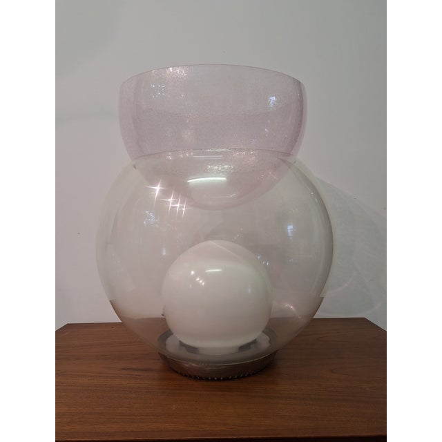 Pink Table Lamp Flower Holder Model Giova Grande Parabola Rosa Pulegosa by Gae Aulenti for Fountain Art, 1970s For Sale - Image 8 of 12