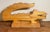 Saffron Handcrafted Solid Wood Alligator / Crocodile Sculpture For Sale - Image 8 of 14