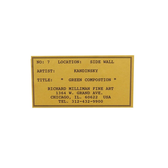 Vintage Wassily Kandinsky "Green Composition" Print For Sale In Chicago - Image 6 of 7