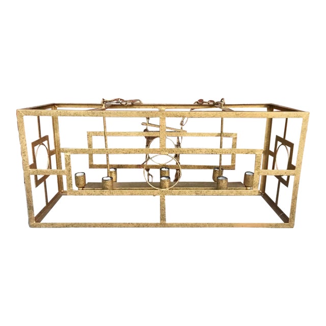 New Ella Home Lighting Metropolitan Chandelier Ch46 Gold Iron 8 Light For Sale