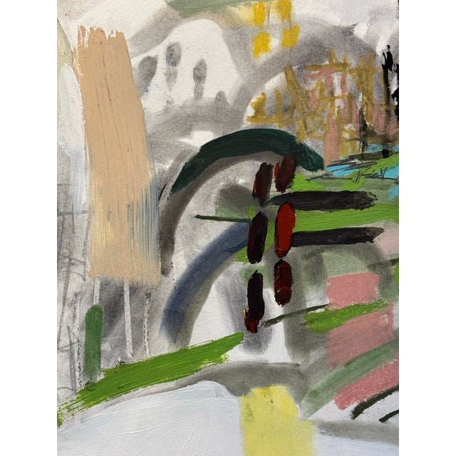 Abstract Contemporary Abstract Painting on Paper by Melanie Brown For Sale - Image 3 of 4