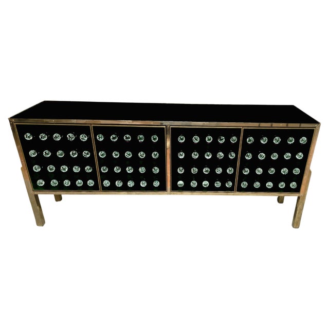 Brass and Murano Glass Sideboard with 120 Fused Spheres from Justfurnituress SRL For Sale - Image 13 of 13