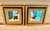 Hollywood Regency Pair of Vintage 11” X 11” Giltwood Accent Wall Mirrors With Carved Geometric Frames For Sale - Image 3 of 9
