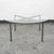 Mid-Century Modern 1960s Mid Century Modern Coffee Table Metal Round Glass Vintage Circular X Base Silver For Sale - Image 3 of 12