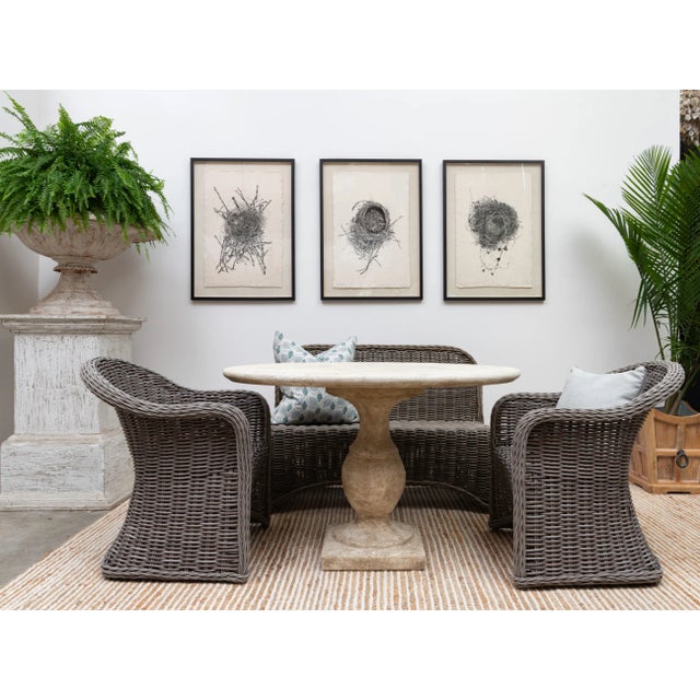 Pair of Gloster Furniture Outdoor Synthetic Wicker Dining Chairs by