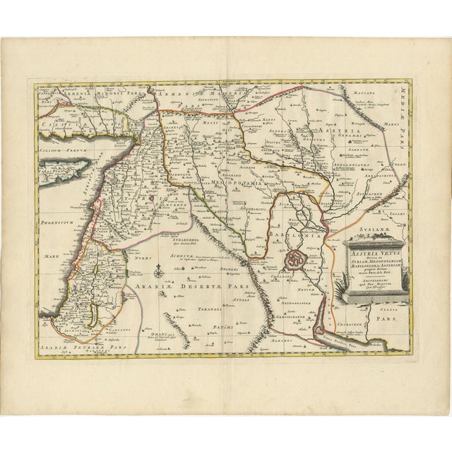 Map of Ancient Assyria For Sale