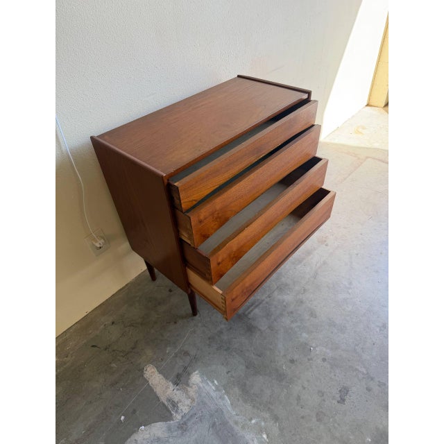 Mid-Century Modern Vintage Danish Teak 4-Drawer Dresser in the Style of Arne Vodder - Mid-Century Modern Chest 1960s For Sale - Image 3 of 9
