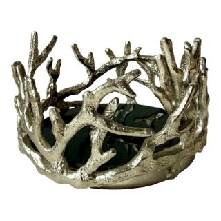 Michael Aram Wine Bottle Coaster Ocean Reef Aluminum Holloware For Sale