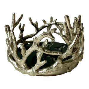 Michael Aram Wine Bottle Coaster Ocean Reef Aluminum Holloware