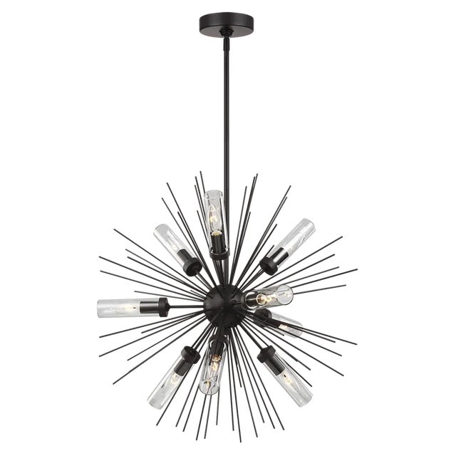 Transitional Sean Lavin By Visual Comfort Studio Hilo Small Outdoor Chandelier in Oil Rubbed Bronze For Sale - Image 3 of 3