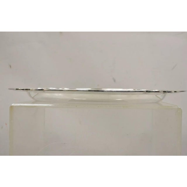Vintage Wyler NY English Edwardian Silver Plated Oval Deep Serving Platter Tray. Circa Mid 20th Century. Measurements:...