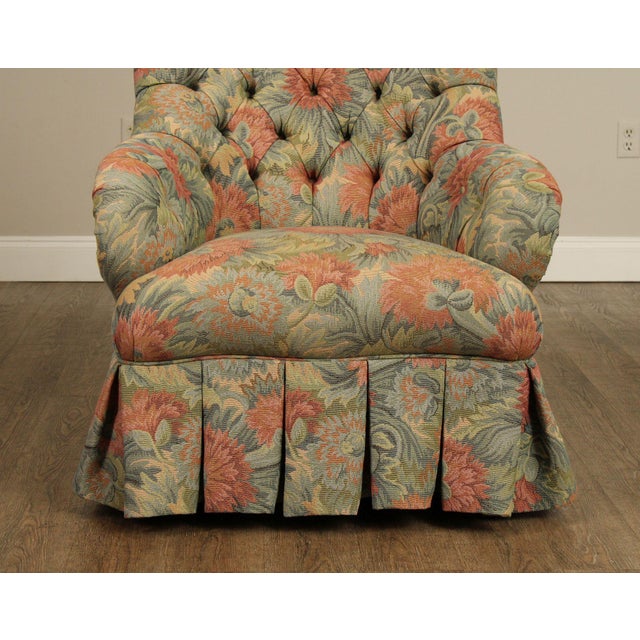 2000 - 2009 Henredon Historic Natchez Collection Button Tufted Armchair For Sale - Image 5 of 12