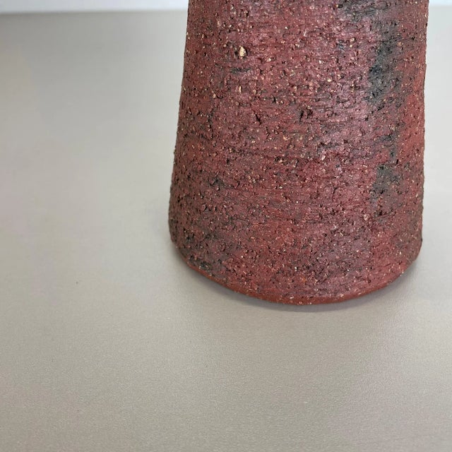 Abstract Red Ceramic Studio Pottery Vase by Gerhard Liebenthron, Germany, 1970s For Sale - Image 13 of 18