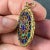French 18 Karat Yellow Gold and Enamel Window Plique a Jour Pendant Medal, 1950s For Sale - Image 10 of 18