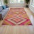 1950s Turkish Handmade Rug Diamond Pattern Vintage Kilim Rug For Sale - Image 5 of 17