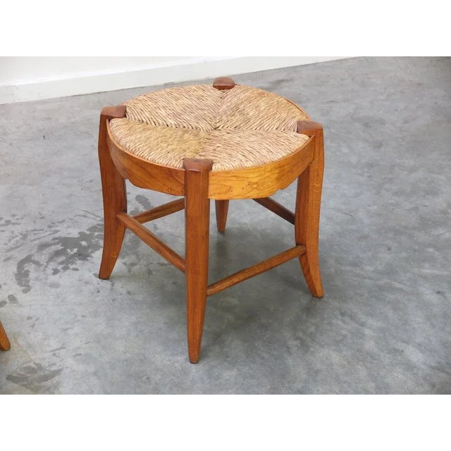 Light Yellow Set of Rustic French Stools, 1960s For Sale - Image 8 of 13