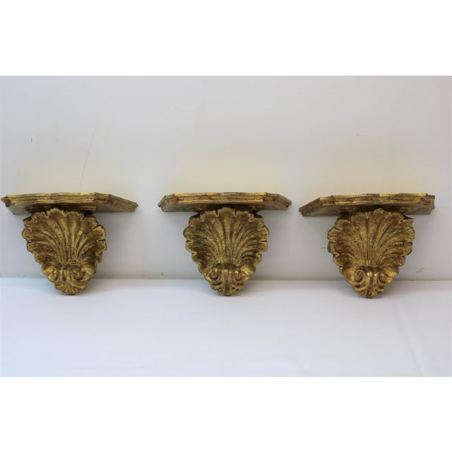 Hand Carved Wood Shell Wall Shelves For Sale In San Francisco - Image 6 of 6