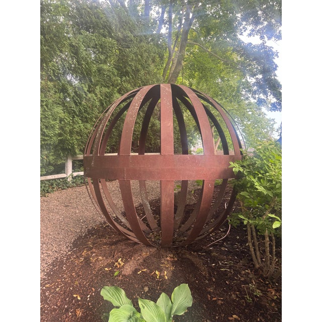 1970s Enormous Garden Sculpture of Orb For Sale - Image 5 of 8