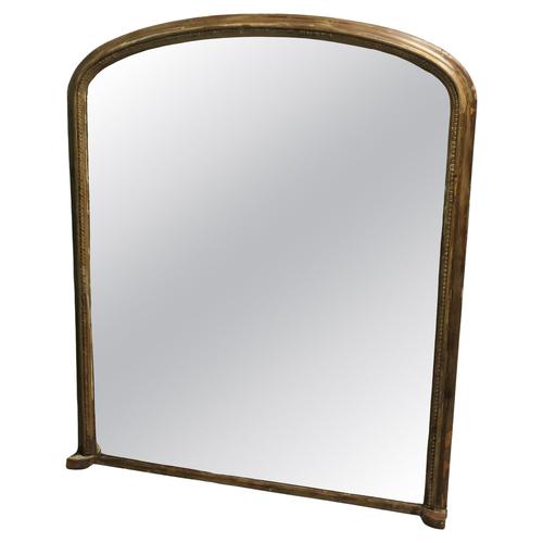 Goldenrod Large Victorian Overmantel Mirror For Sale - Image 8 of 8