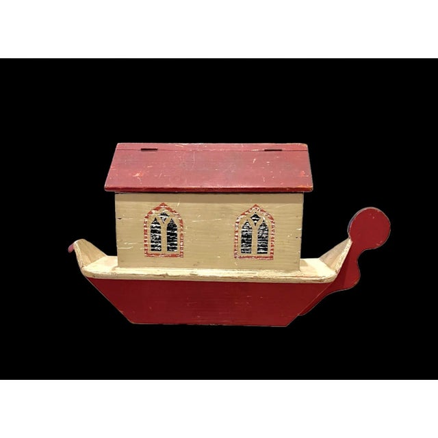 English Antique Noah's Ark, 15 Figures, Handmade by Uk War Relief Wwi Soldiers 1918-20 For Sale - Image 3 of 12