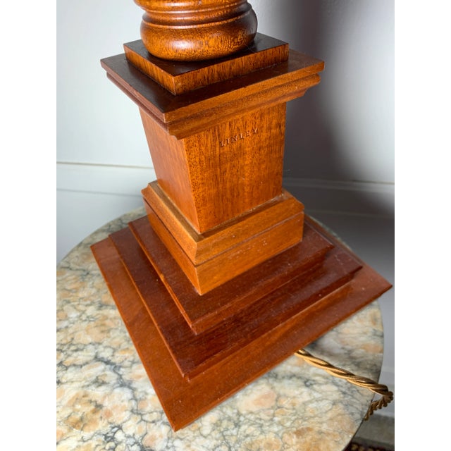 Chestnut 1995 David Linley Neoclassical Corinthian Column Table Lamp For Sale - Image 8 of 13