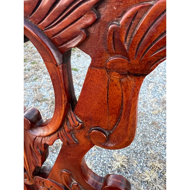 Carved Mahogany Chippendale Style Ball and Claw Foot Dining Chairs - Set of 4 For Sale - Image 12 of 12