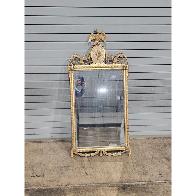 Traditional Late 20th Century Friedman Brothers Eagle Mirror Williamsburg Style Gold Gilt Frame For Sale - Image 3 of 16