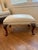 Animal Skin Sam Moore Vintage Ivory Leather Chair Ottoman 2pc For Sale - Image 7 of 10