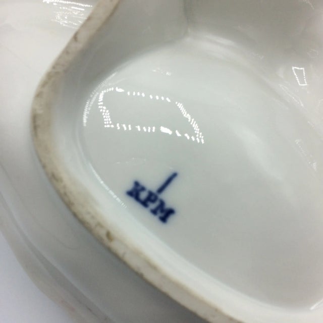 Antique K P M Divided Dish With Gold and Acanthus Leaves Handle For Sale In Sacramento - Image 6 of 12